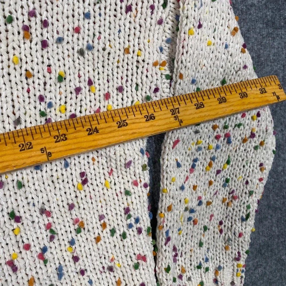 Seven7 Mens XL Cream Multi Color Confetti Fleck Chunky‎ Knit Pullover Sweater